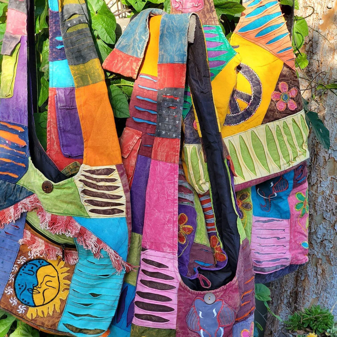 Cotton Bohemian Bags made in Nepal - SOUTHBAYSALTS
