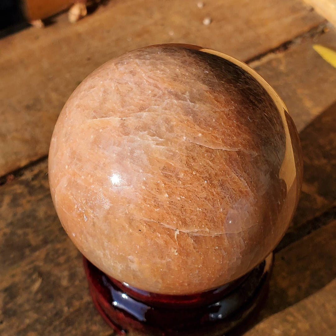 Peach Moonstone Sphere, Peach Moonstone Sphere: Nature’s Chill Pill for Your Emotions - SOUTHBAYSALTS