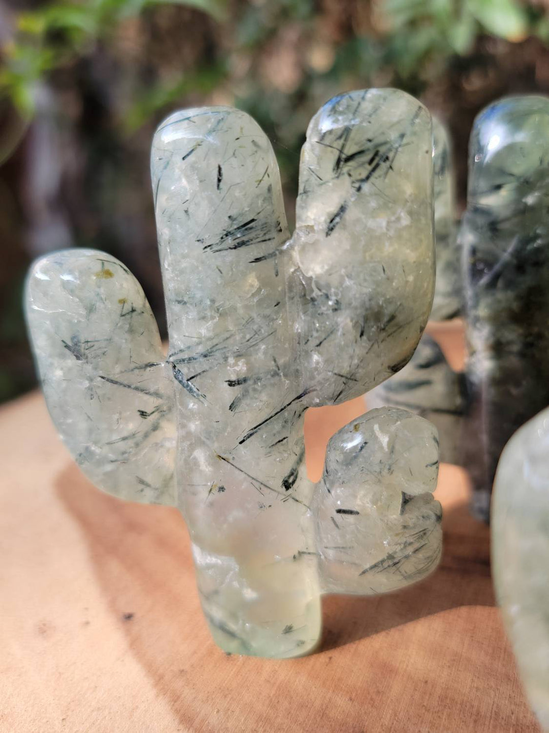 Prehnite Cactus with Epidote, Polished Prehnite, The Healers Healing Stone - SOUTHBAYSALTS