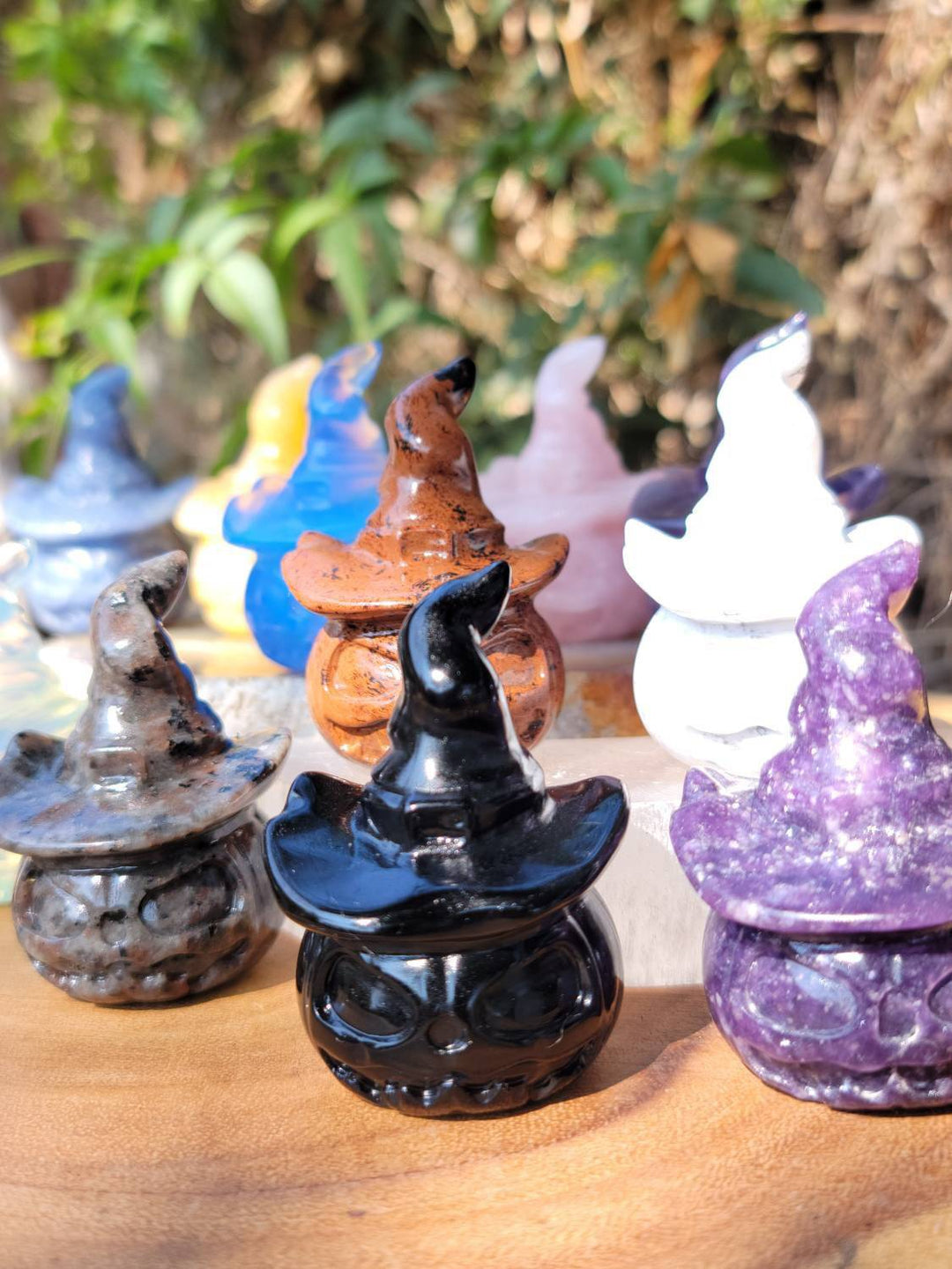 Crystal Pumpkin Witch Carvings, Pumpkin Power: Crystal Cuties with a Magical Twist - SOUTHBAYSALTS