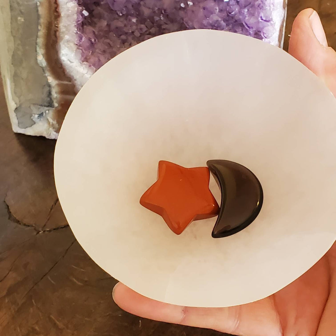 Negativity Eraser Morrocan Selenite Bowl, Selenite Bowl aka Liquid Liqht Crystal Cleansing Dish - SOUTHBAYSALTS