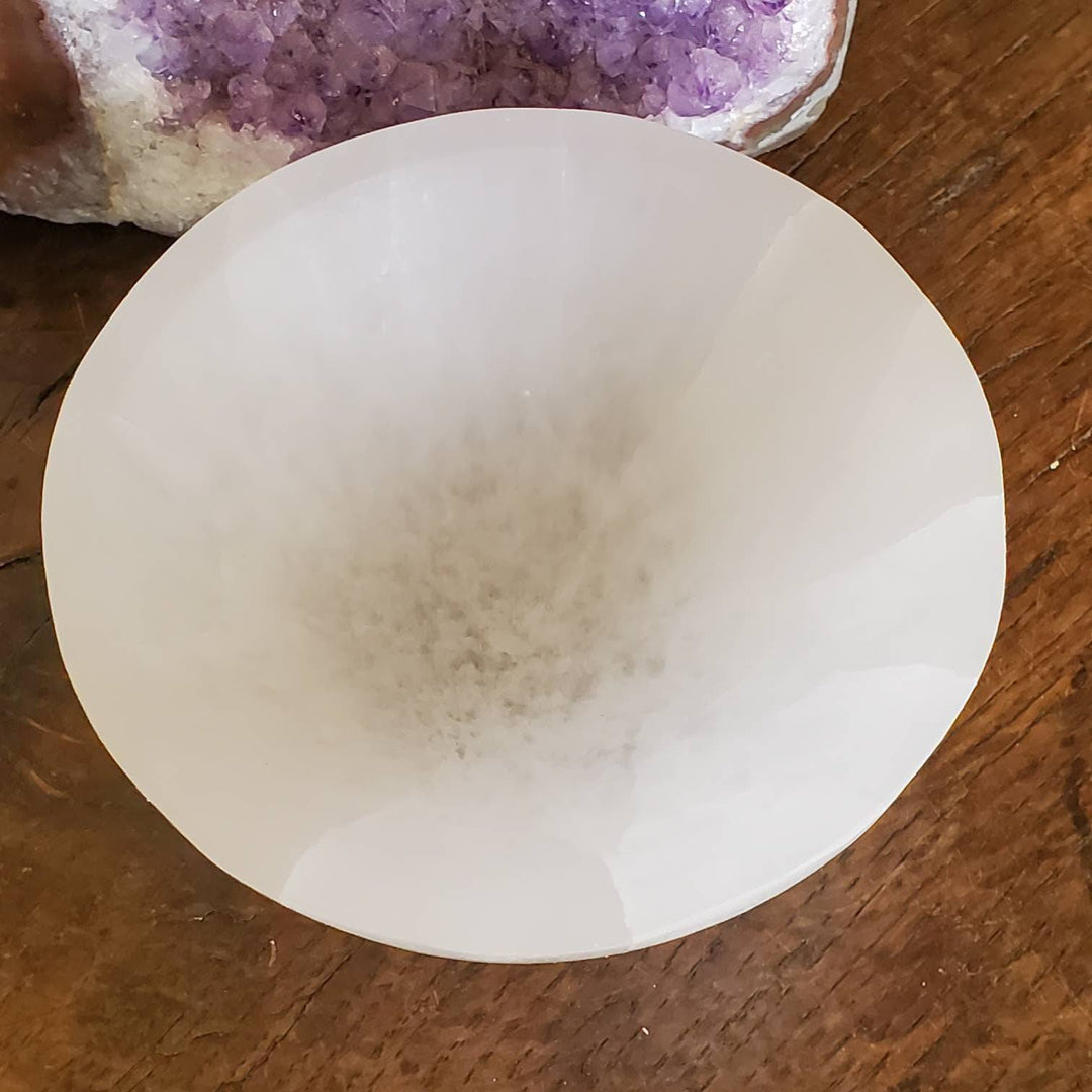 Negativity Eraser Morrocan Selenite Bowl, Selenite Bowl aka Liquid Liqht Crystal Cleansing Dish - SOUTHBAYSALTS