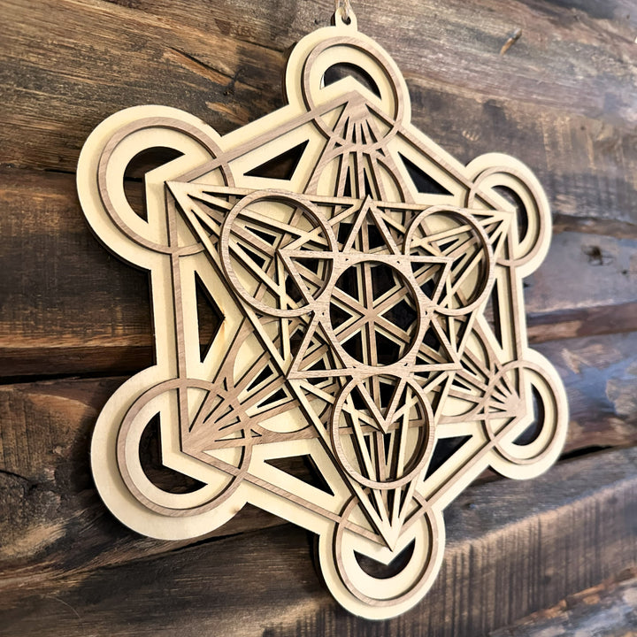 Metatron Designed Wood Wall Hanging - Elevate Your Space Naturally
