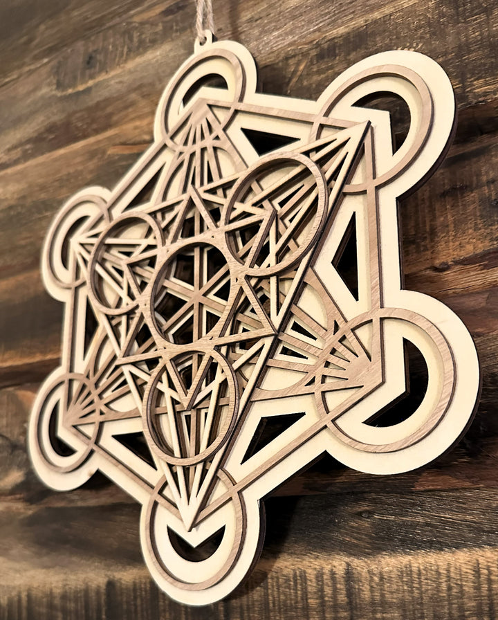 Metatron Designed Wood Wall Hanging - Elevate Your Space Naturally