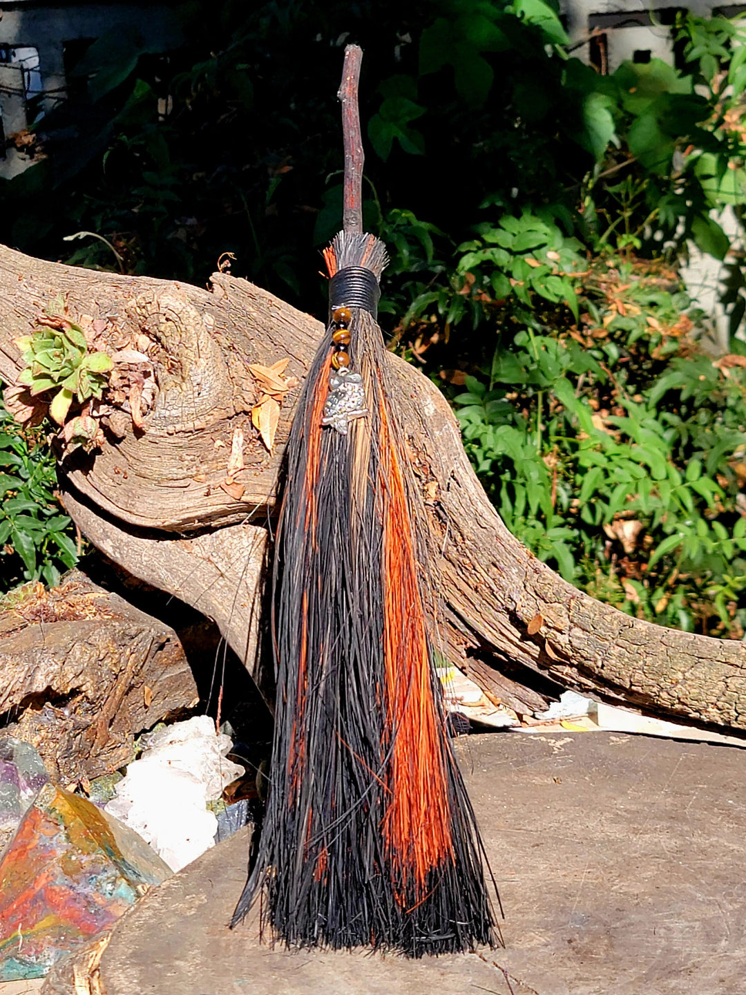 Besoms with Crystals and Charms, Whisk Away Woes: Choose Your Sacred Sweeper - SOUTHBAYSALTS 