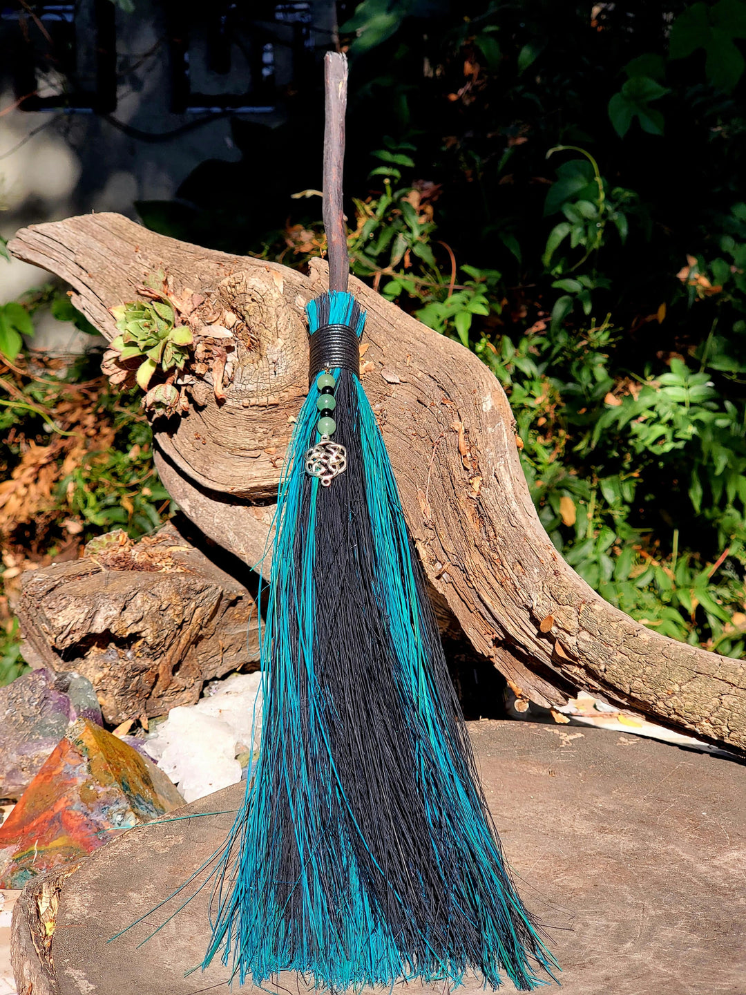 Besoms with Crystals and Charms, Whisk Away Woes: Choose Your Sacred Sweeper - SOUTHBAYSALTS 
