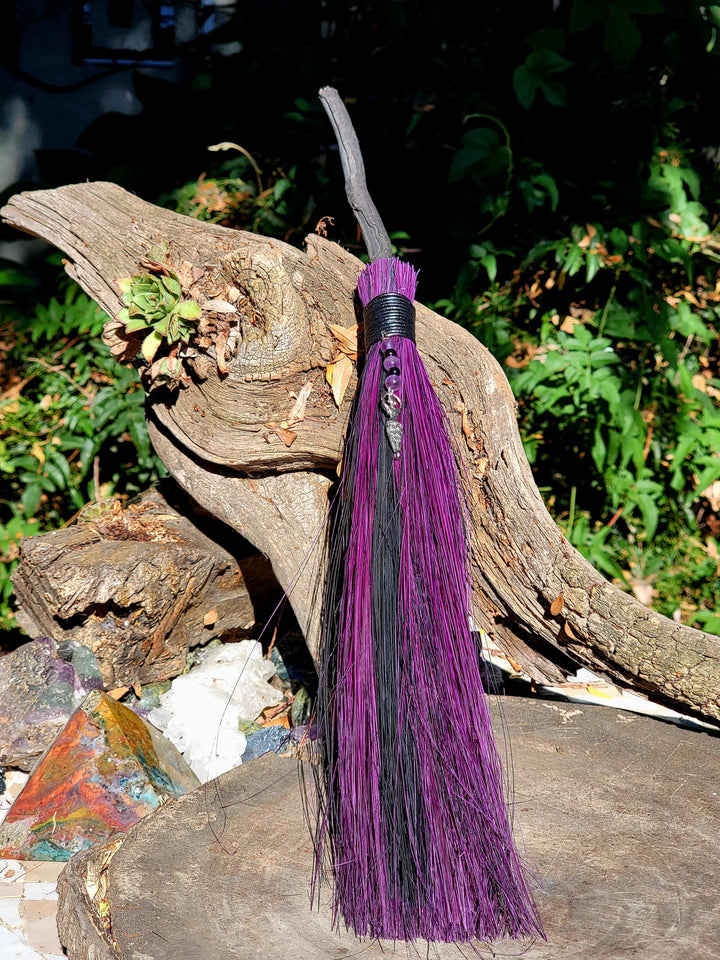 Besoms with Crystals and Charms, Whisk Away Woes: Choose Your Sacred Sweeper - SOUTHBAYSALTS 