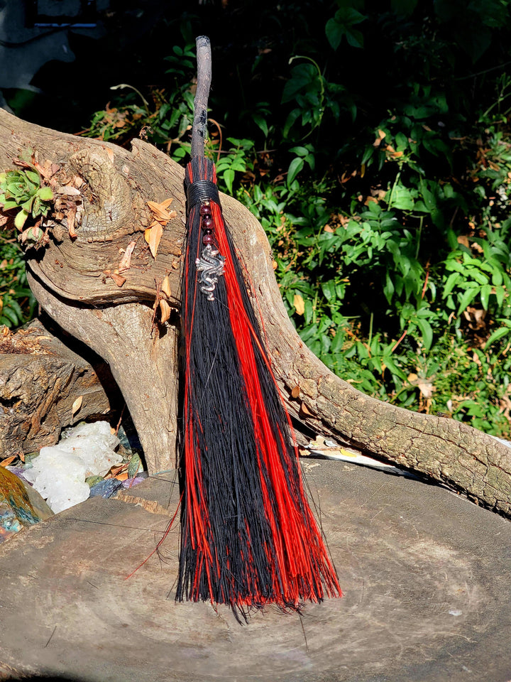 Besoms with Crystals and Charms, Whisk Away Woes: Choose Your Sacred Sweeper - SOUTHBAYSALTS 
